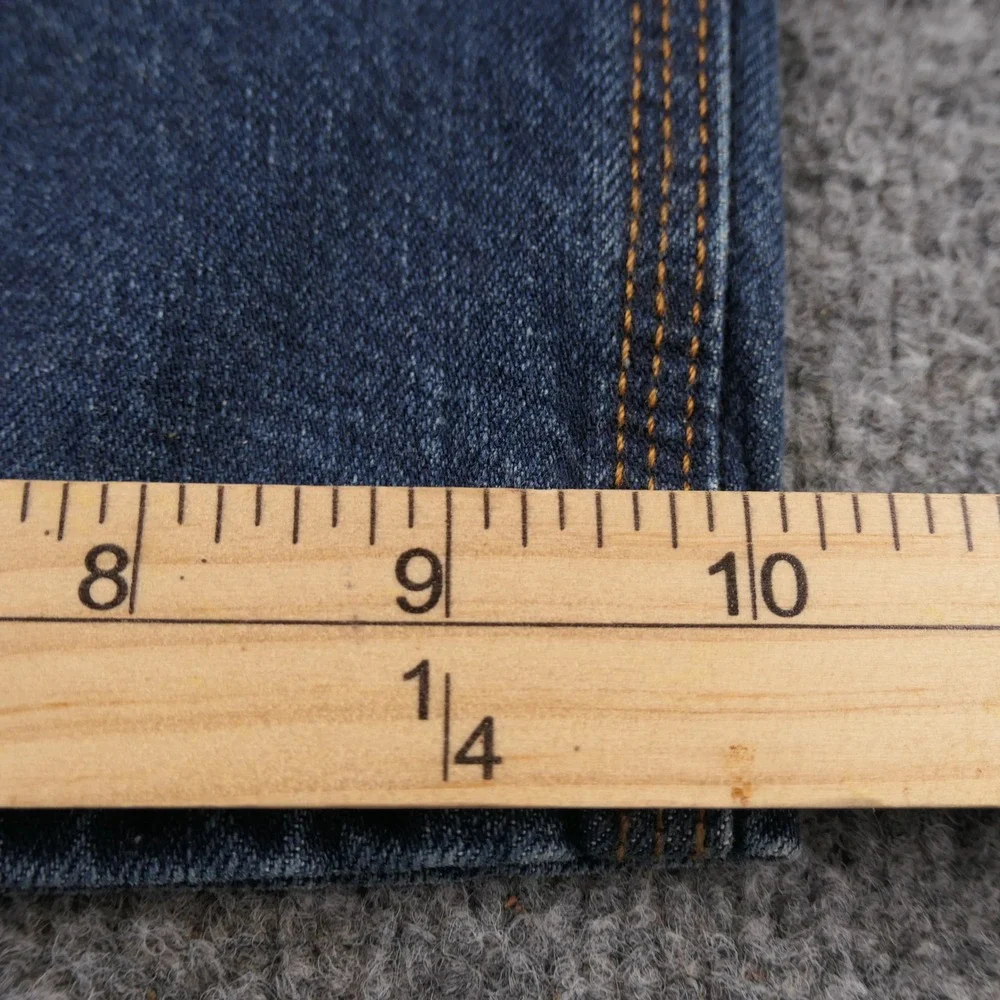 Carhartt Jeans Mens 46x30 Blue Carpenter Workwear Loose Straight Denim Dungaree